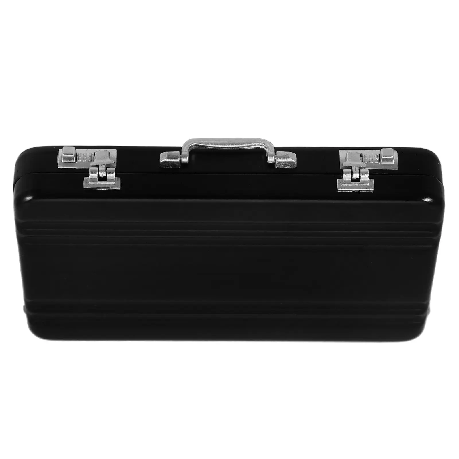 Premium Aluminum Alloy Cards Storage Box Ample Space Protective Compact Size for Game Business Visiting Name Index Cards Office