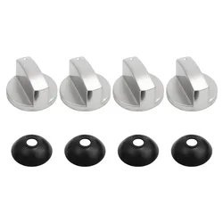 4PCS Zinc Alloy Gas Stove Knobs Universal Metal Rotary Switch Control Knobs Replacement For Kitchen Cooker Oven