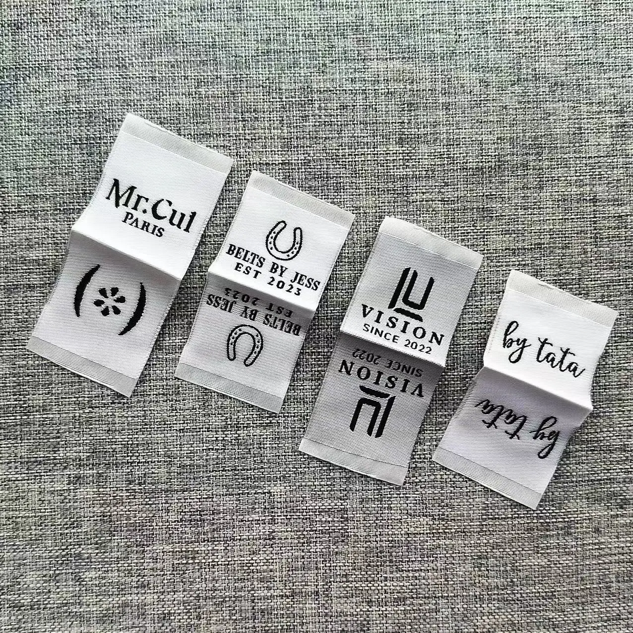 Custom Embroidery Labels By Sewing Flag Label Care Bags Clothing Tags Garment Crafts Handmade Accessories 24042701