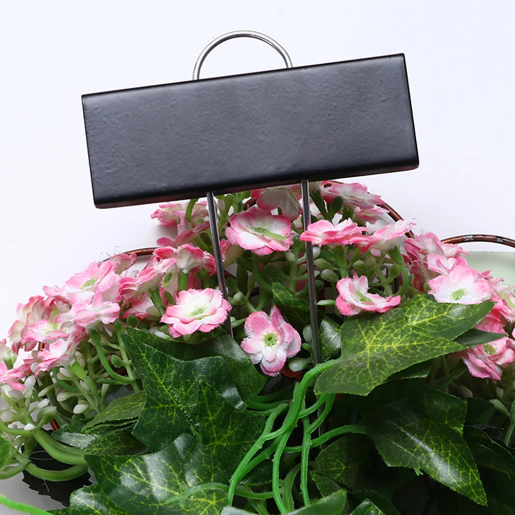

6Pcs Metal Plant Labels Reusable Garden Markers Black T Shaped Plant Stakes Durable Weatherproof for Vegetable Flower Herb