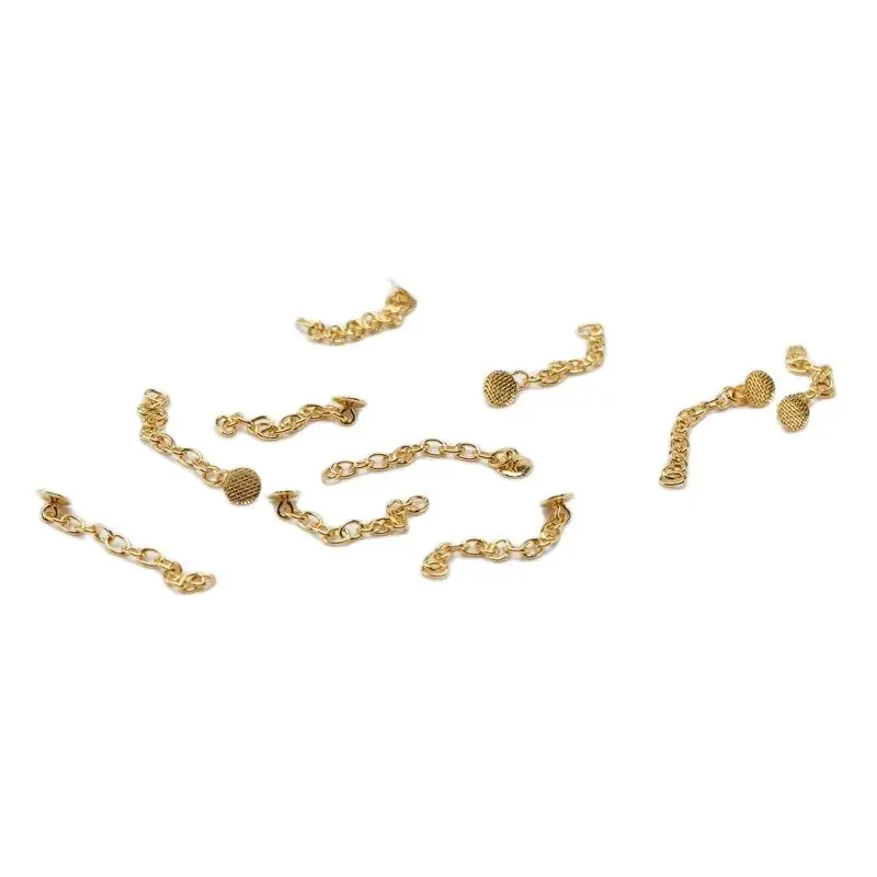 Orthodontic Lingual Button Chain Golden Color 80 Gauge Mesh Base 2pcs/pack for Dental Use