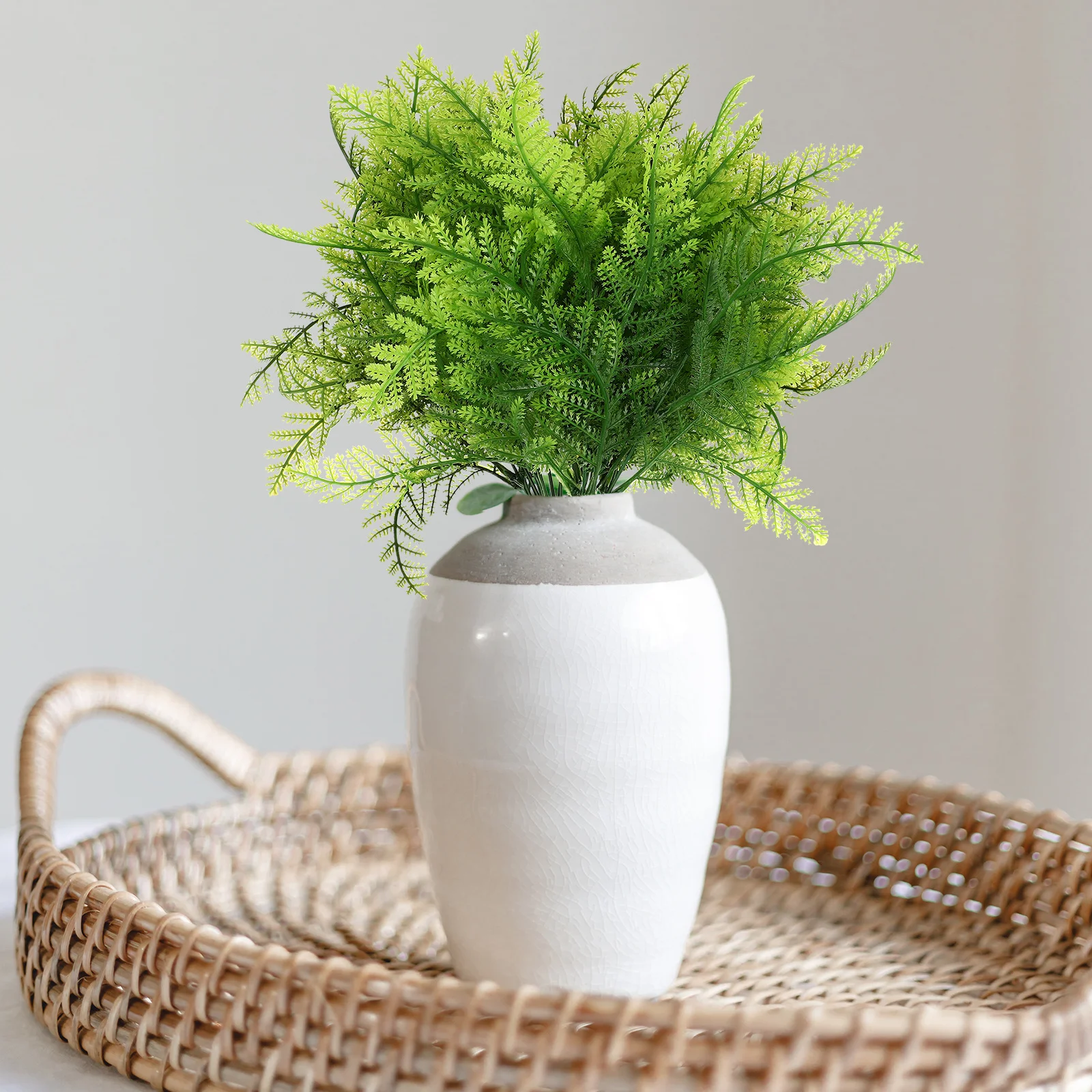 

4Pcs Aquarium Artificial Water Plants Plastic Ferns Lifelike Leaves Fish Tank Decoration Realistic Green Yellow