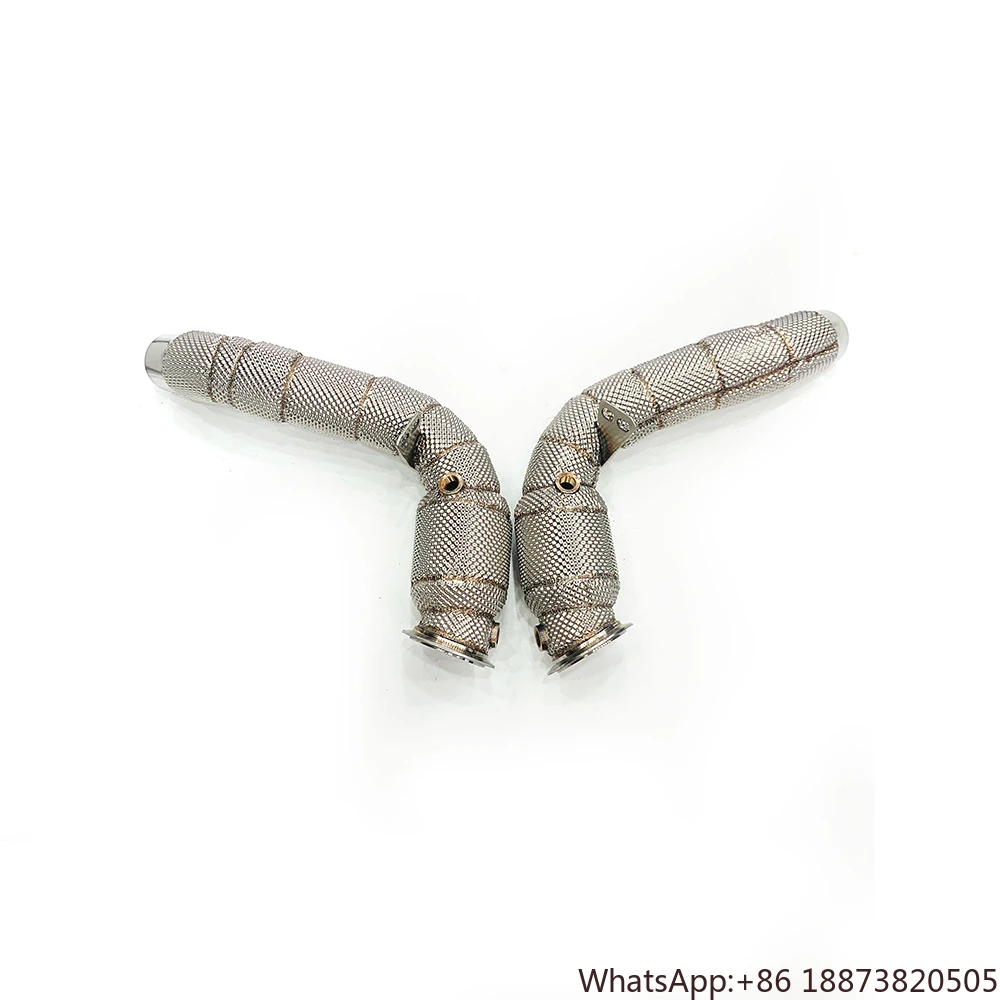 

Даунпайп с бесплатным потоком для BMW M5 F10/F15 4.4TT 2012-2016, выхлопная труба автомобиля, выхлопная труба из нержавеющей стали