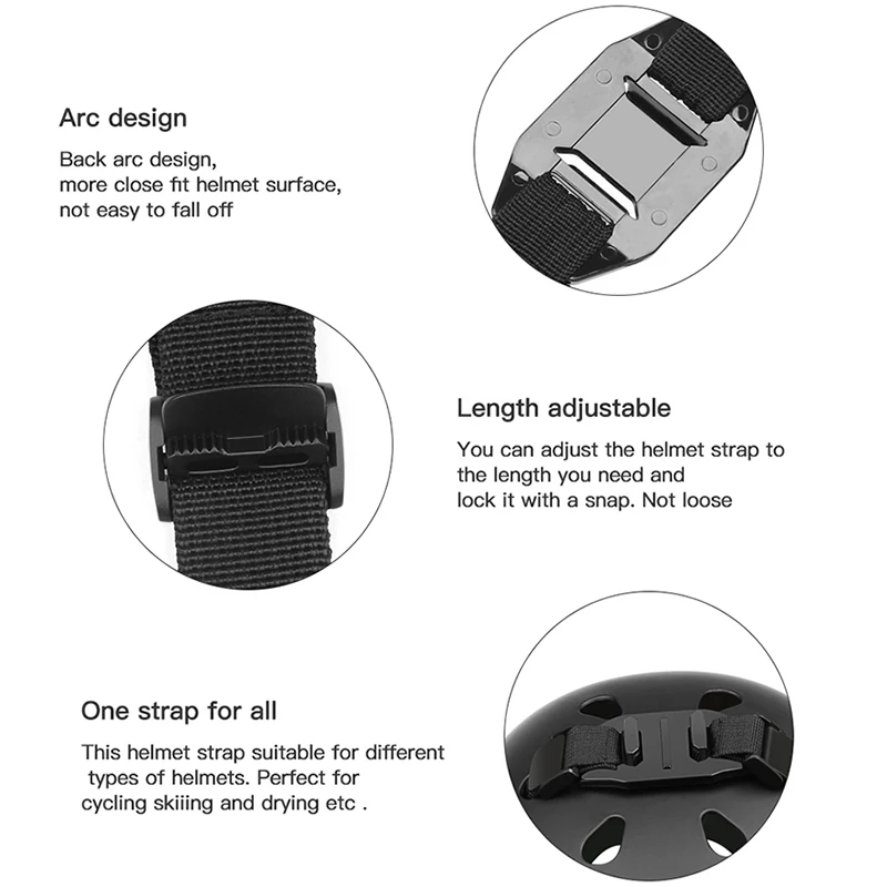 Wholesale Adjustable Helmet Strap for GoPro Hero 10 9 8 7 5 6 Black Yi 4K Sjcam Sj4000 Sj 5000 H9 Go Pro Mount Cycling Accessory