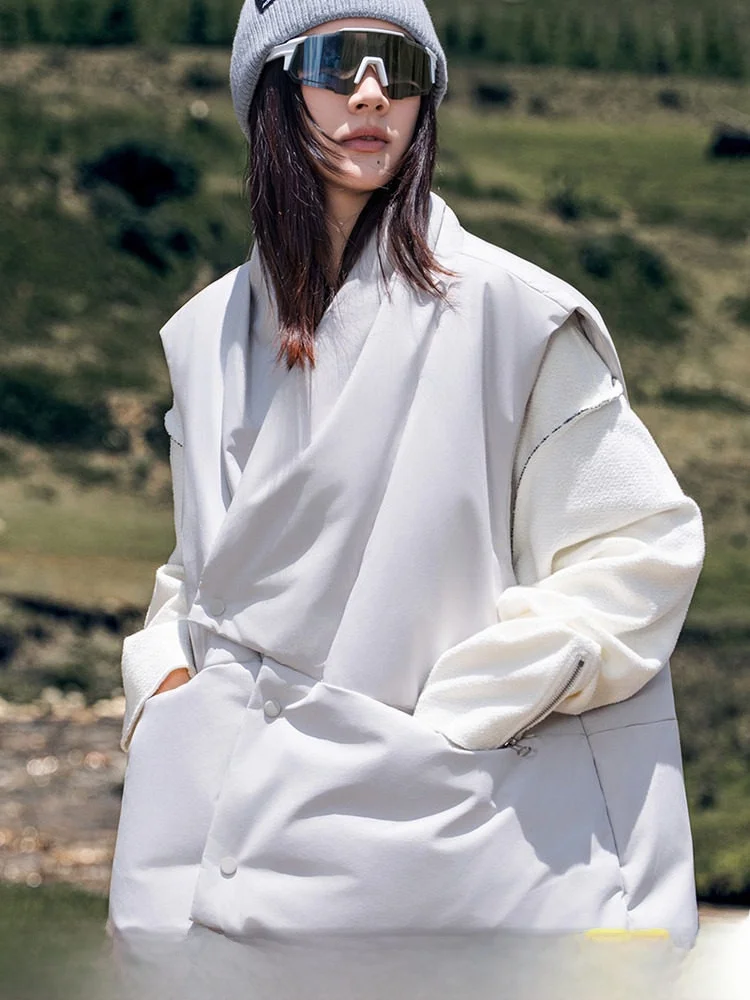 

Пуховый жилет AOGZ Tee-Proof: новая осенне-зимняя коллекция, белый, с наполнителем из перьев, для активного отдыха, молодежный модный стиль