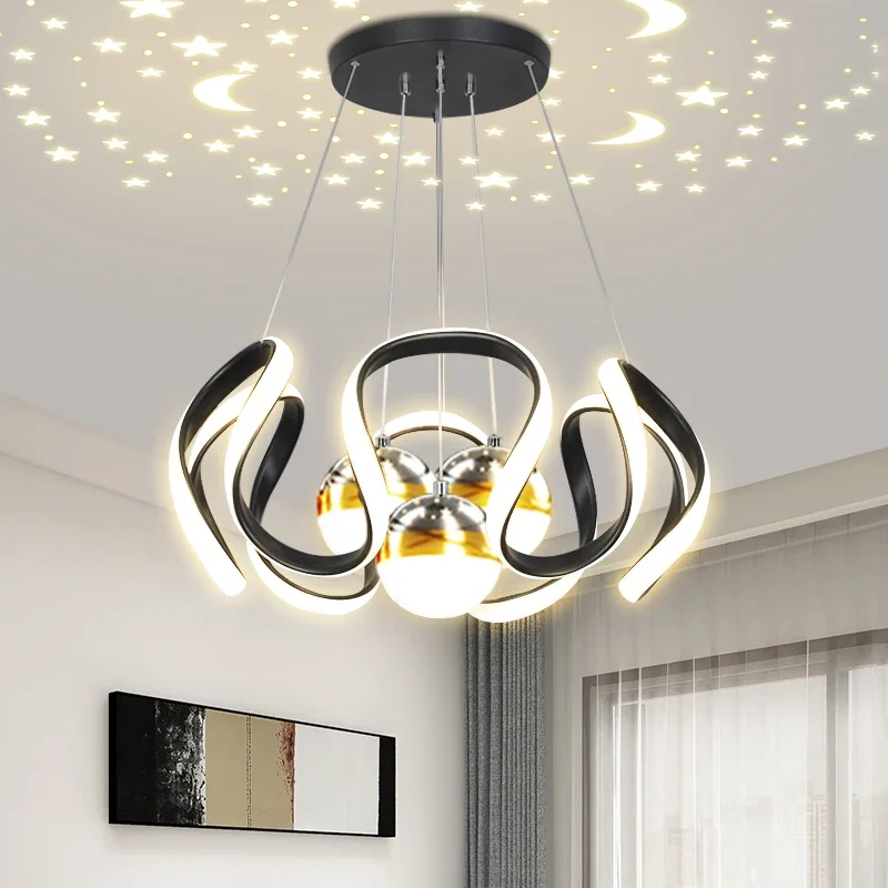 Imagem -04 - Moderno Led Lustre Lustres para Decoração de Casa Luzes Pingente para Jantar Sala de Estar Quarto Moda Lâmpada do Teto Luminárias