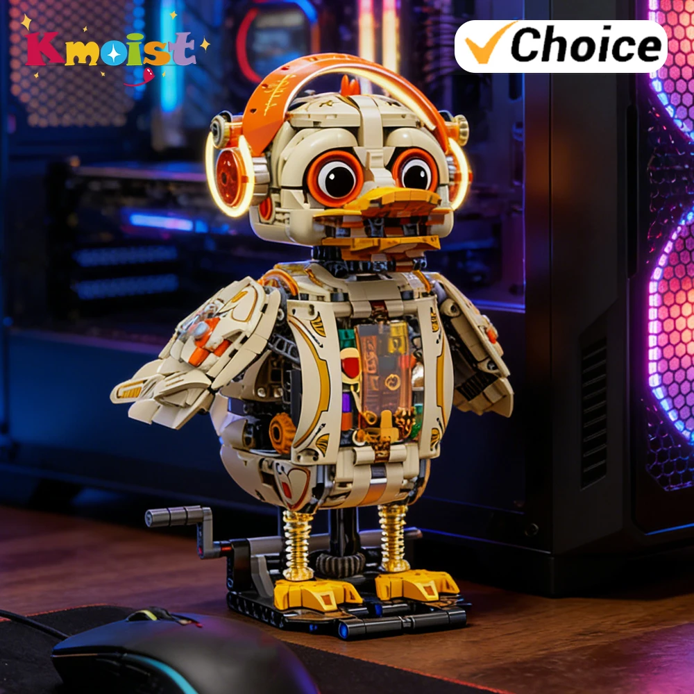 

Building Blocks 1168 Pieces Bricks Creative Mechanical Duck Model With LED Light Construction Bricks Toy Gifts For Children Kids