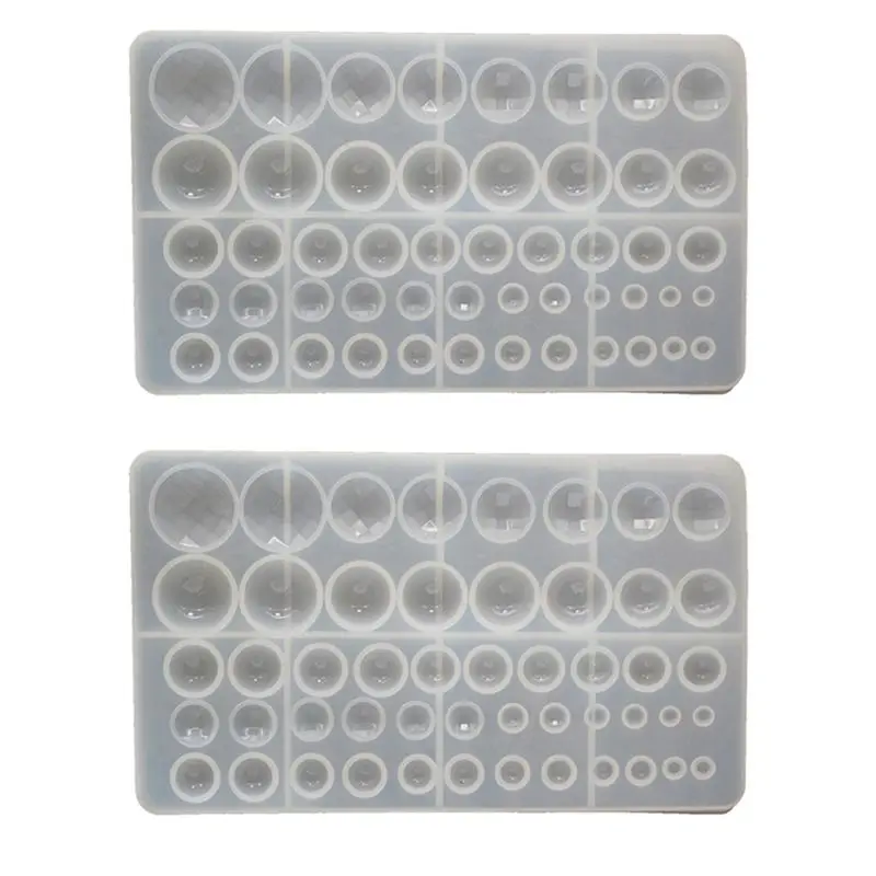 AS60-2X Multi Style Pendants Silicone Mold Oblate Cabochon Beads Resin Silicone Mould For Jewelry Making Epoxy Resin Molds