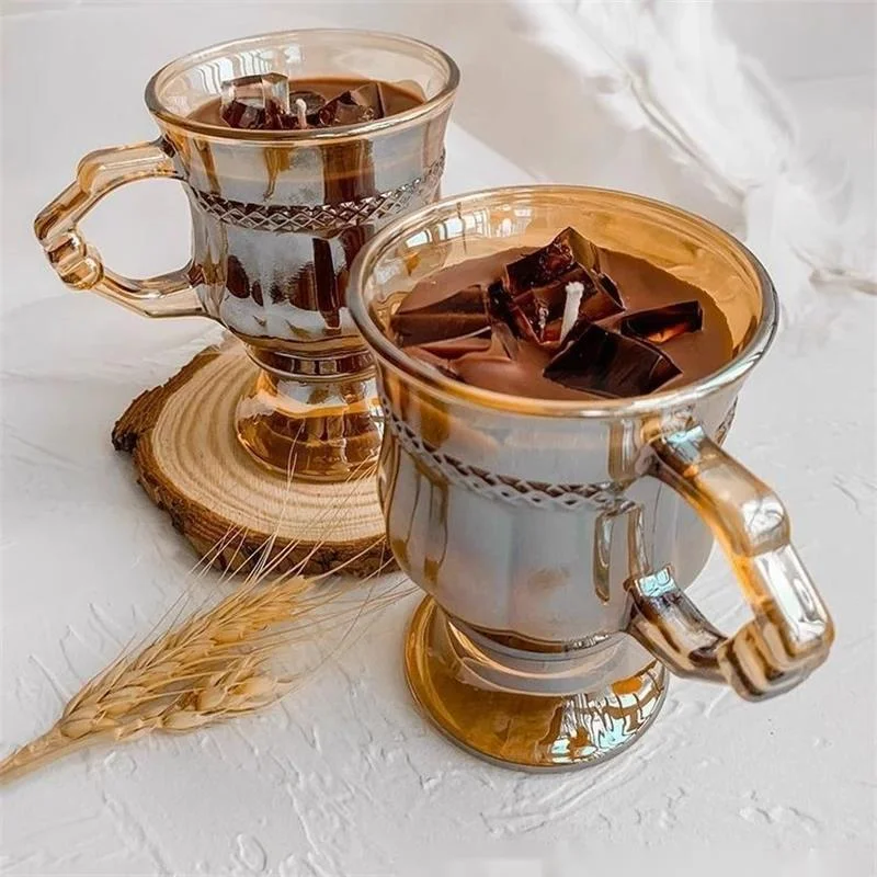 Iced Americano Coffee Scented Candle Glass Cup Premium Niche Gift For Home Table Office Desk For Women Coffee Lovers Birthday