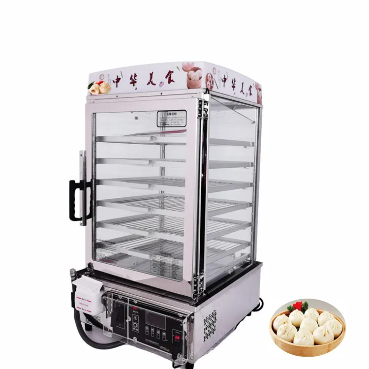 

Заводская продажа, электрическая пароварка Siopao, фаршированная булочка, дисплей для еды, подогреватель пароварки