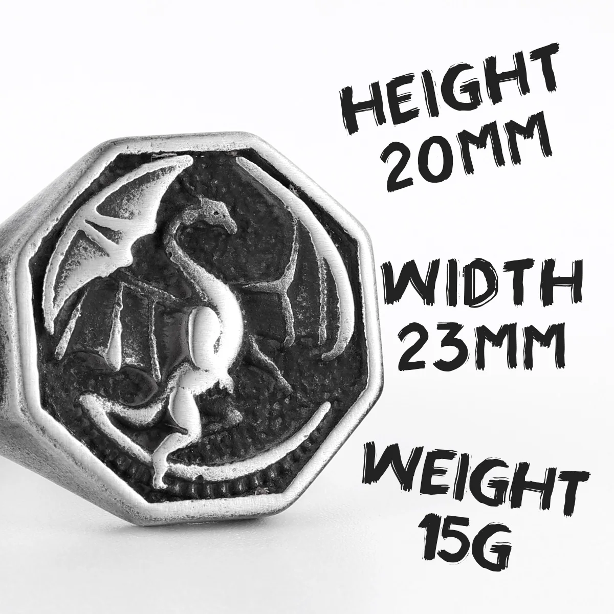 Vintage Black Evil Dragon Animal Men Rings Stainless Steel Women Jewelry Punk Rock Cool Stuff Fashion Accessories Gift Wholesale