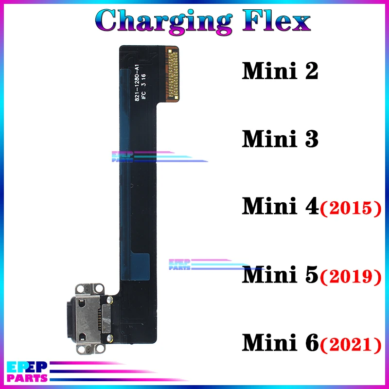 USB Ports Charger Dock Connector Microphone Cable for Ipad Mini 2 3 4 5 6 2nd 3rd 4th 5th 6th Generation Charging Flex 2019 2011