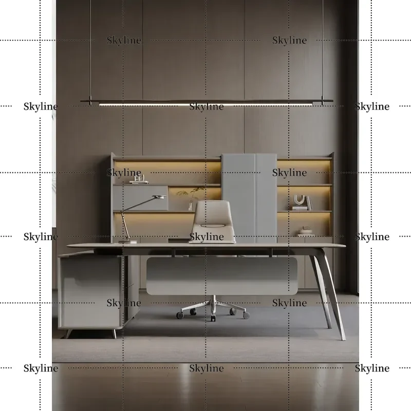 Modern Simple Light Luxury Executive Desk for Manager Boss Supervisor High End Office Furniture for Lady Leadership