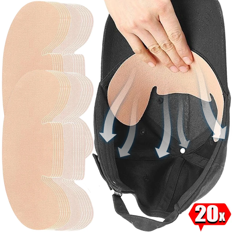 Hat Sweat Liner Pads Self Adhesive Absorbing Cap Insert Breathable Non Woven Fabric Anti Sweat Stain Protector for Baseball Caps