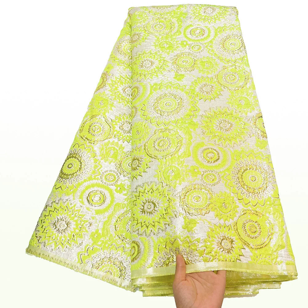Brocade Jacquard Lace Fabrics 5Yards 2025 High Quality French Gilded Lace For Women Wedding Party Dresses