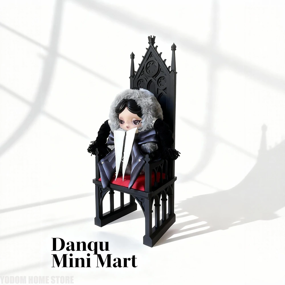 3d Printed Gothic Style Throne Skeleton Design Chair for Home Accessories Bjd Doll Decoration 1/18 1/12 - view 4