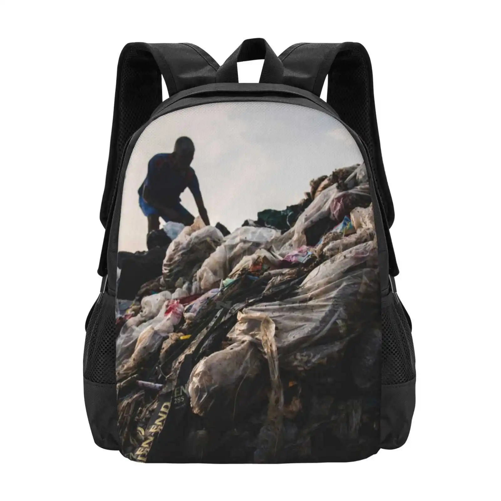 Struggling To Survive Hot Sale Schoolbag Backpack Fashion Bags Inspiration Garbage Work Hunger Documentary