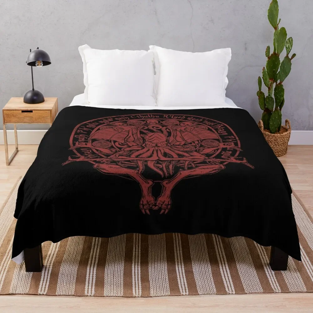 

The Idol - Cthulhu Red Variant Throw Blanket Thermal Comforter Sofa Throw Blankets