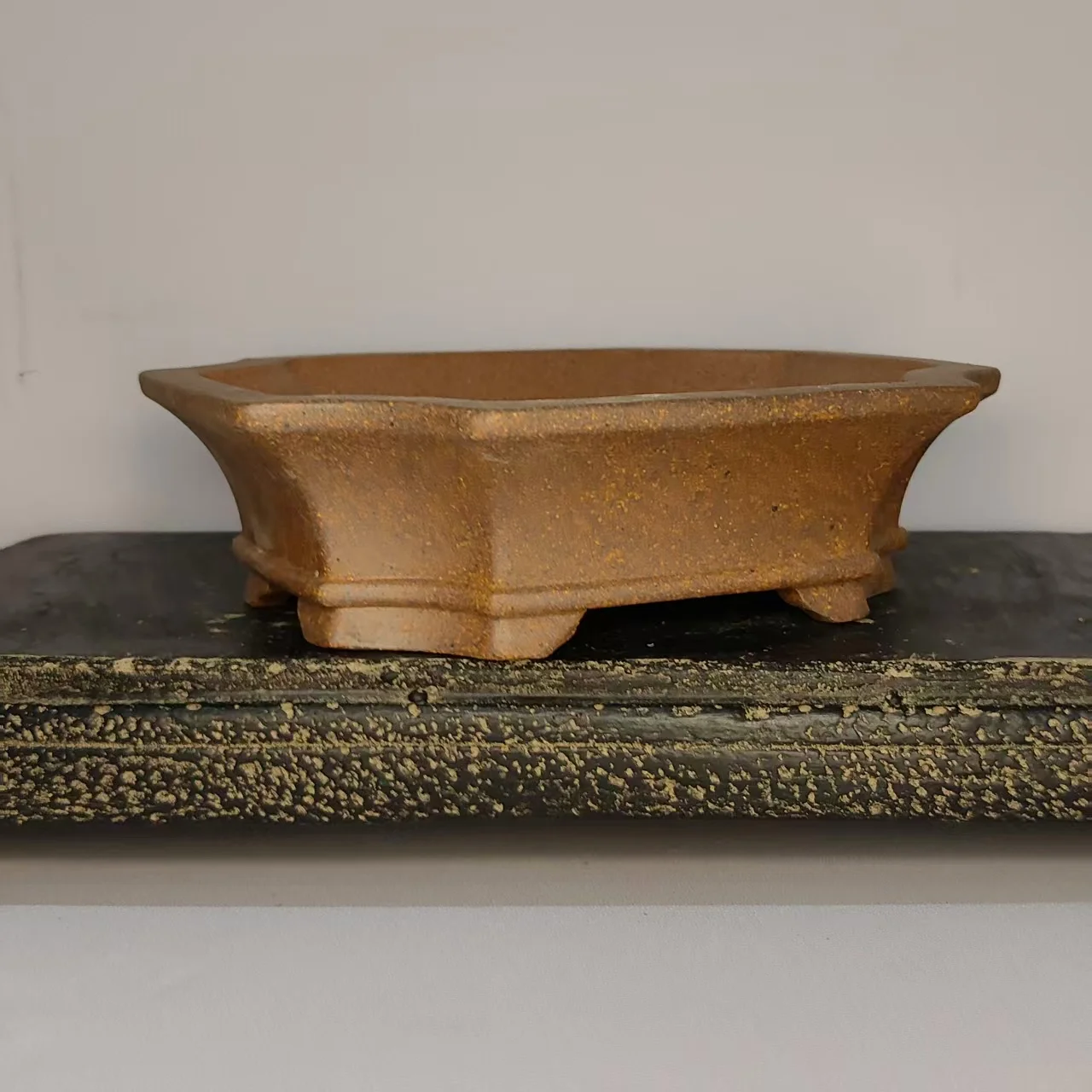 2026 Popular Unglazed Rectangle Bonsai Pot Wood Fired Style
