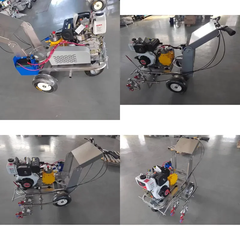 Hand Push Road Line Marking Machine Electromechanical Plastic Runway Parking Lot Thermoplastic Road Marking Equipment