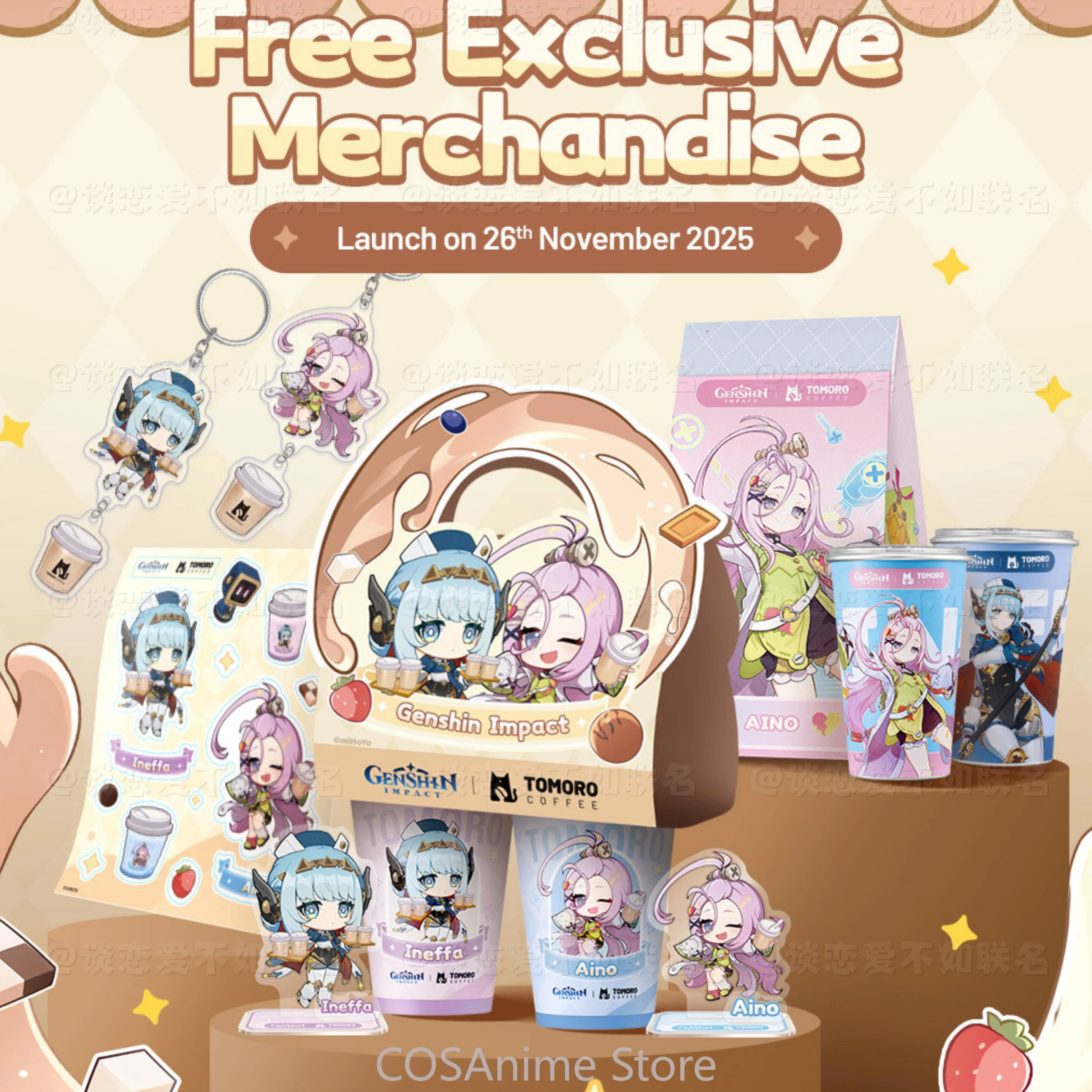 

Genshin Impact Aino Ineffa аниме игра косплей кулон брелок акриловая подставка чашка талисман рождественская коллекция подарок для фанатов