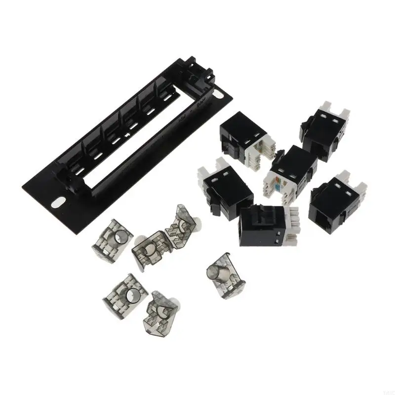 Panneau Y8AC Cat6 RJ45 Réseautage Adaptateur support câble électronique