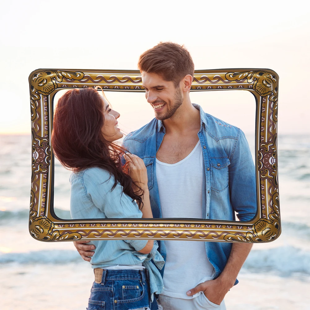 Inflatable Picture Frame Beautiful Selfie Frame Chic Photo Booth Props for Wedding Birthday Party Supplies