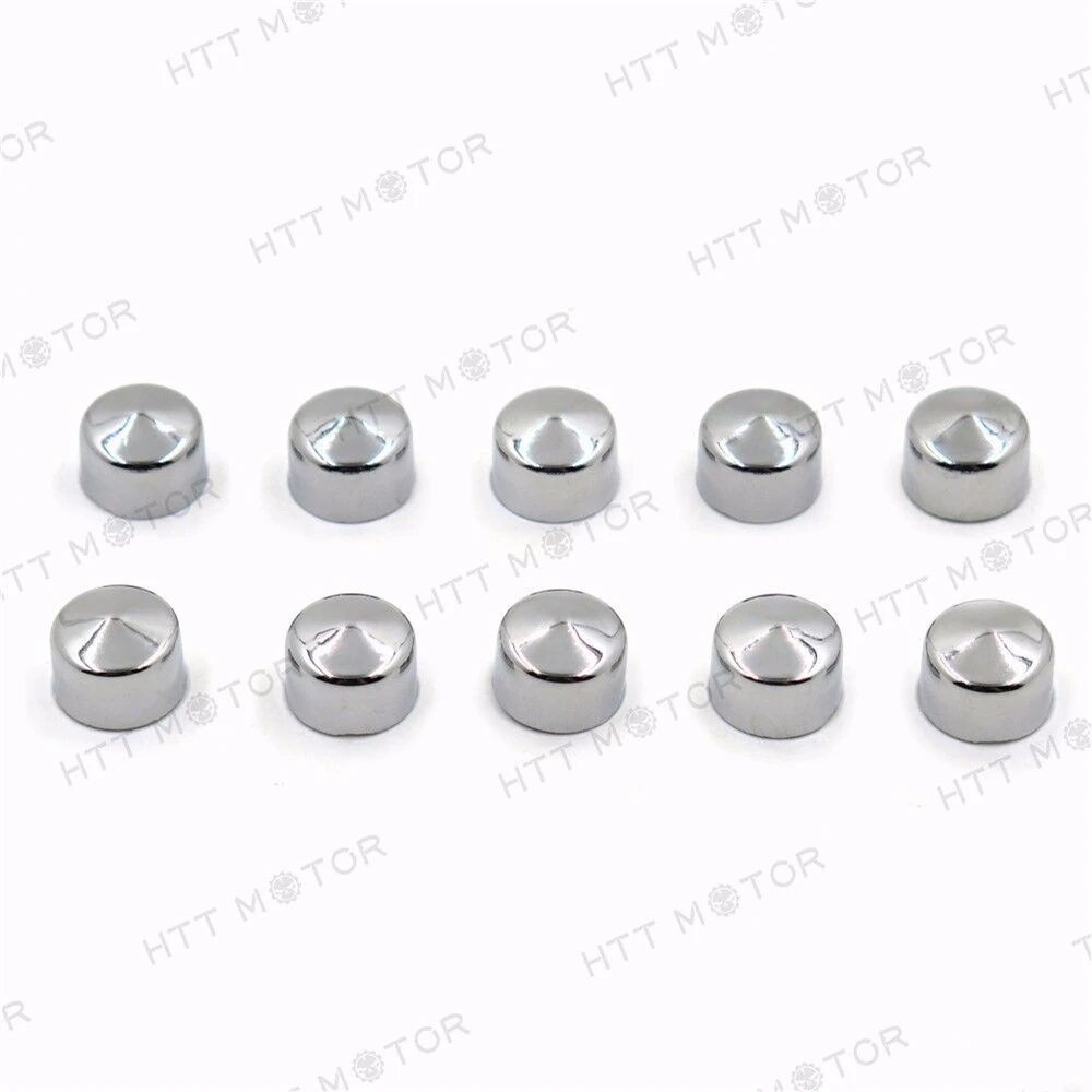 

10 PCS Universal 1/4" Allen Socket Bolt Cap Dress Kit for Harley Misc Hardware Aftermarket Motorcycle Accessories & Parts Chrome