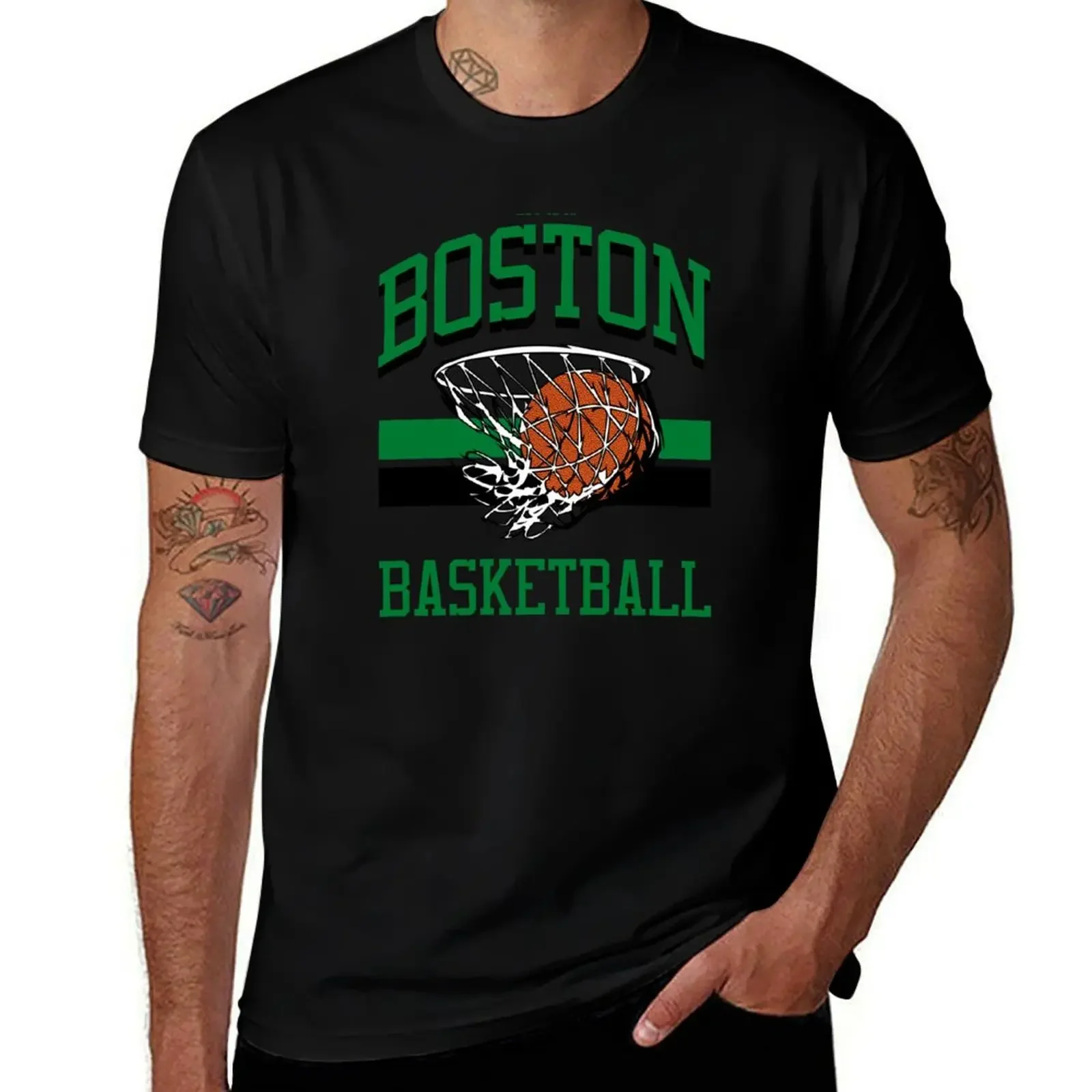 

Boston Basketball Varsity Style T-Shirt T-shirts man Blouse blue archive mens big and tall t shirts