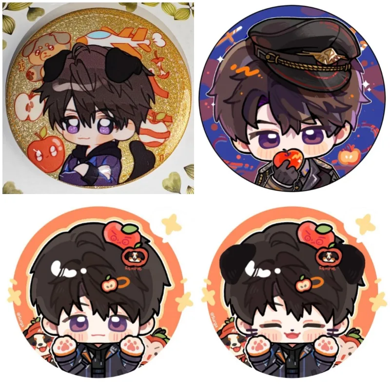 2 قطعة/الوحدة لطيف لعبة الكرتون الحب والمساحة العميقة شارة Caleb شيا Yizhou 58 مللي متر أنيمي بروش دبوس تأثيري شارة اكسسوارات للملابس #3