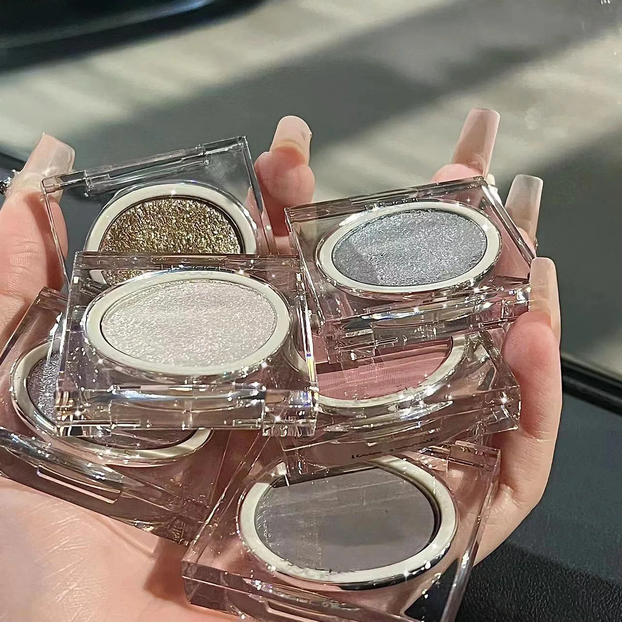 단색 다기능 아이섀도우, 미세 글리터, 파우더, 부드러운 왁스, 하이라이트, 브라이트닝