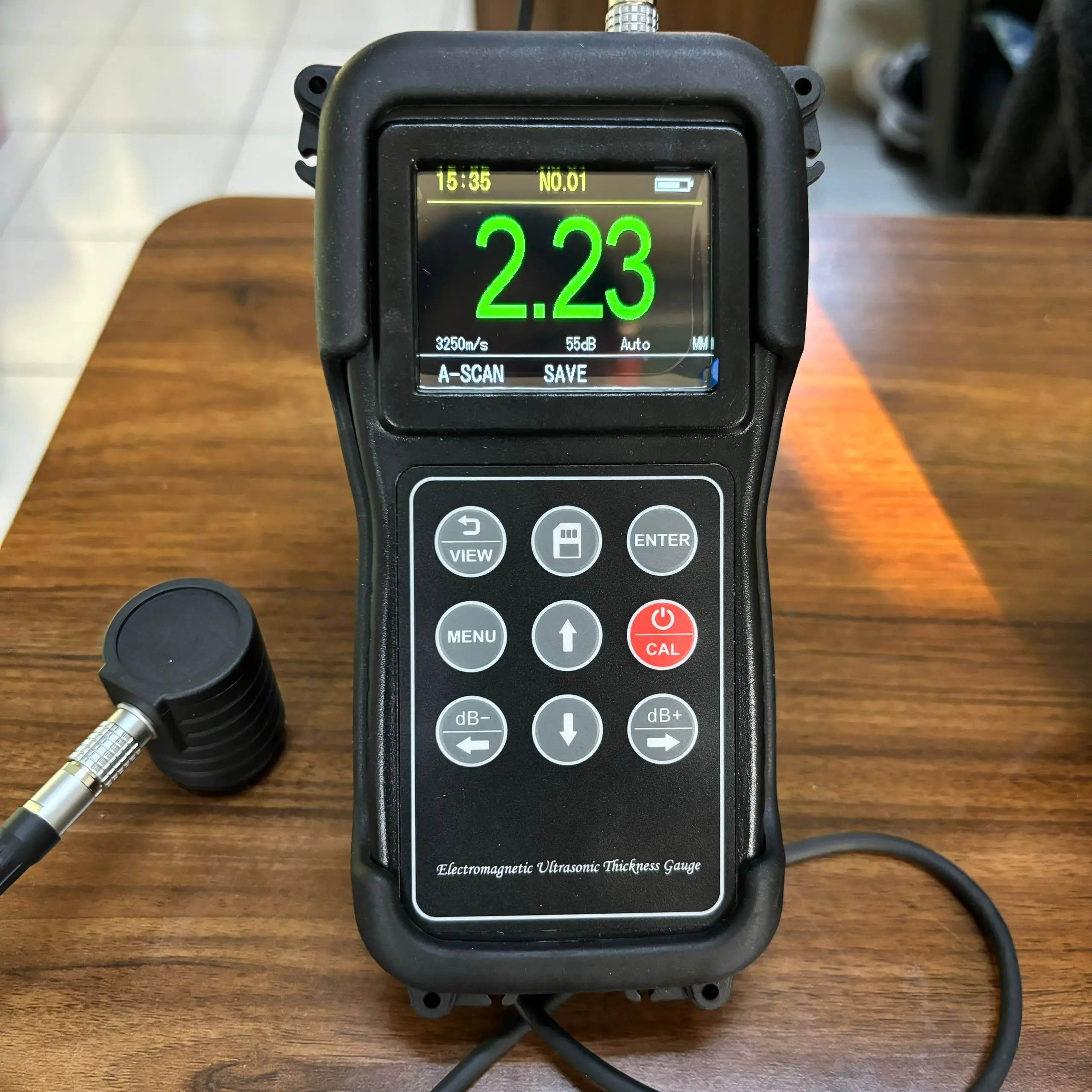 TG-14S Color LCD Non-contact Separate Probe EMAT Electromagnetic Ultrasonic Thickness Gauge