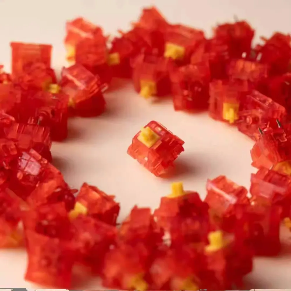 Переключатель Y2, 22 мм, пружина, 48 г, давление, изготовленный на заказ полупрозрачный HIFI линейный игровой переключатель для игр, механическая клавиатура, аксессуары, подарок