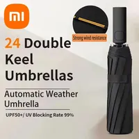 Xiaomi 24 Bone Solid Color Automatic Umbrella Light Collapsible Large Format Outdoor Waterproof Sunshade UV Protection Umbrella