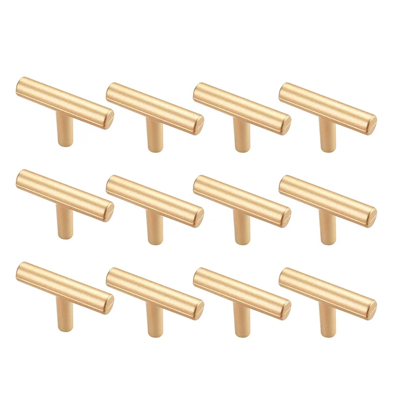 

WFF 12 упаковок, ручки для кухонного шкафа, матовый никель, ручки для шкафа, 46 мм, Т-образные ручки с винтами для шкафов, дверей ванной комнаты