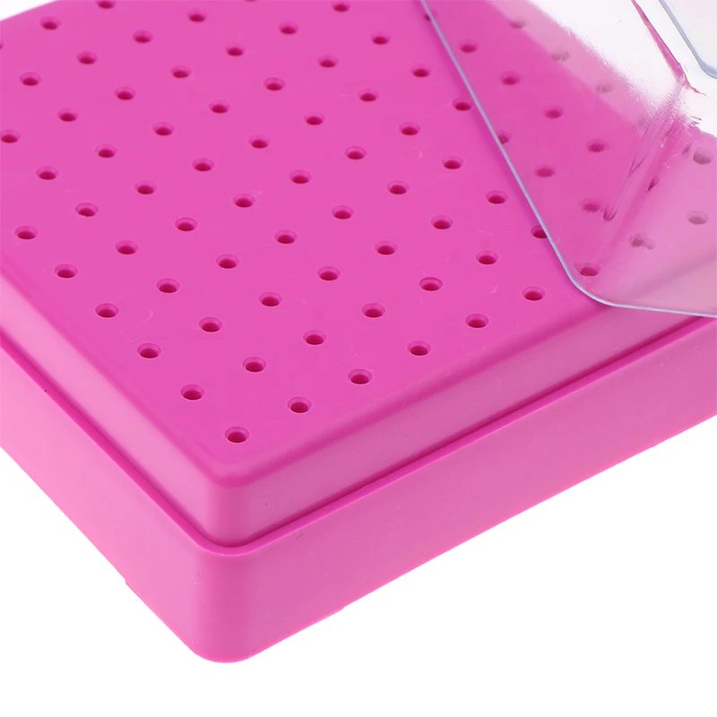 1 Uds herramienta de manicura de uñas 100 agujeros soporte de broca profesional para decoración de uñas soporte de exposición accesorios de plástico para uñas