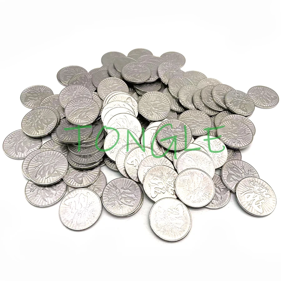 Arcade Amusement Park Game Machine Coin, Stainless Steel Token Coin, Customized, Made in China, 25*1.8mm, 100 PCs/Bag