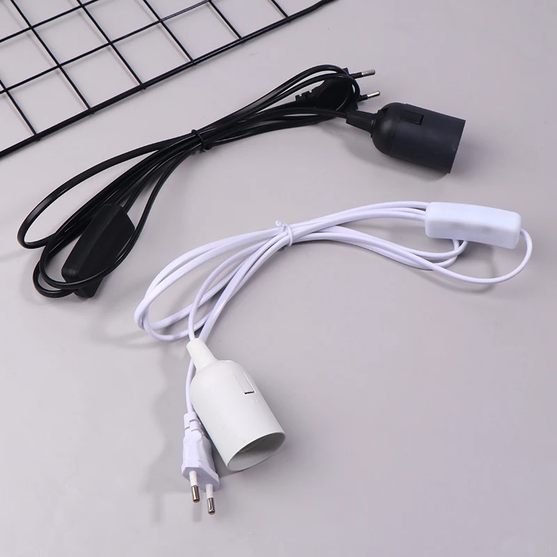 Household EU Plug E27 Lamp Base Holder With ON/OFF Switch Power Cord Cable Hanging Pendant LED Light Lamp Bulb Socket Cord