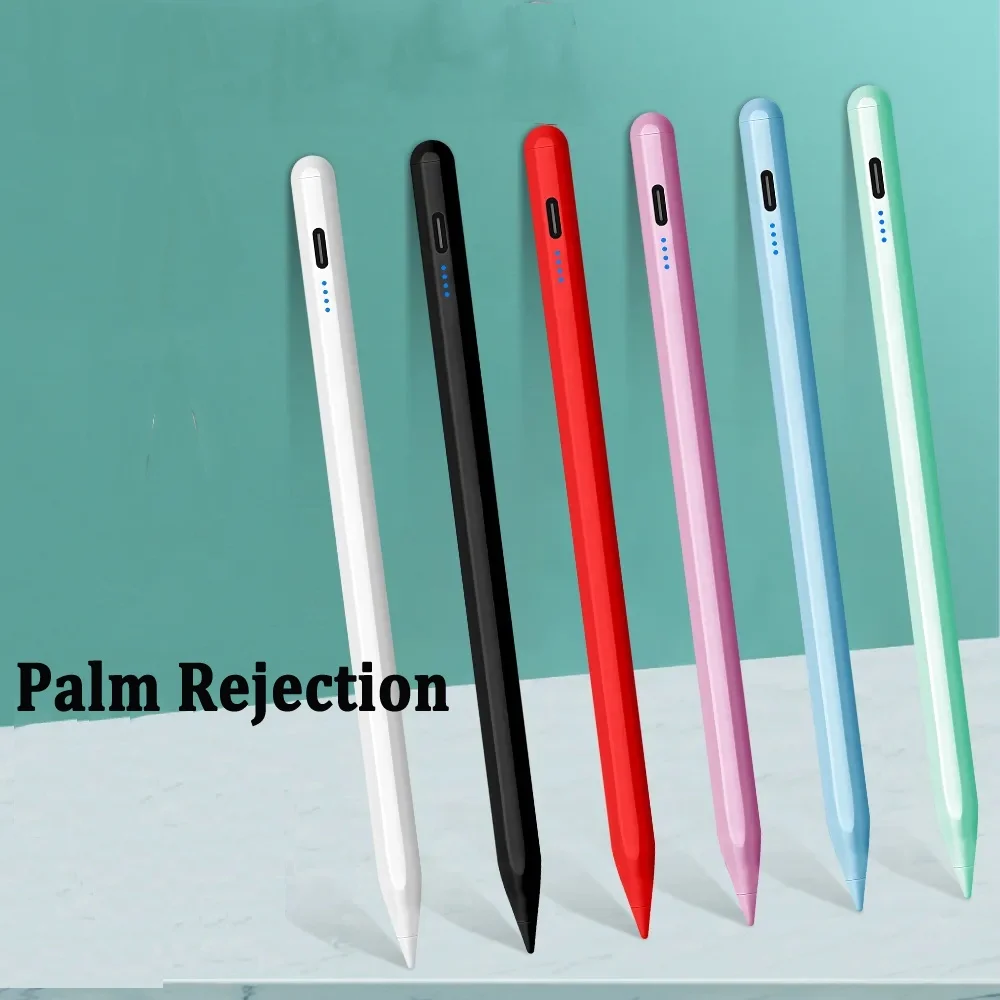 Capacitive Pen for IPad Pro 11 12.9  Air 4/5 Mini  6 2021 Rechargeable Pencil Palm Rejection Writing and Drawing Stylus Pen