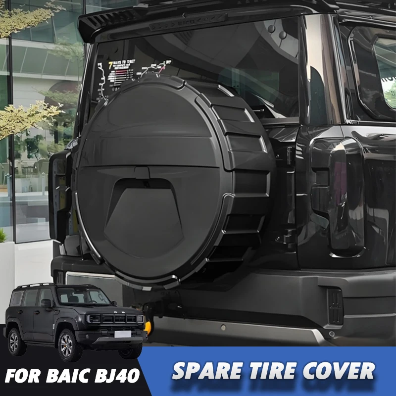 Mecha-Style Full-Wrap Spare Tire Cover for BAIC BJ40 BJ40C 2024-2026 20-Inch Fit Exterior Protective Modification Accessory