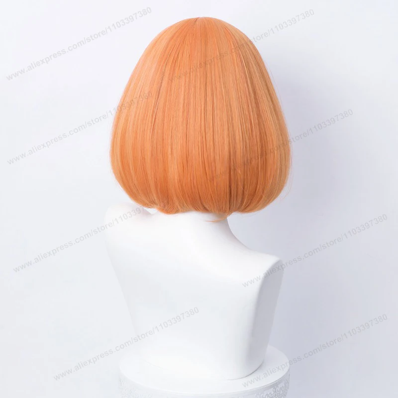 35cm Short Bob Cosplay Wig Golden Yellow Red Purple Black Blue Pink Women Bobo Hair Heat Resistant Hair Universal Anime Wigs