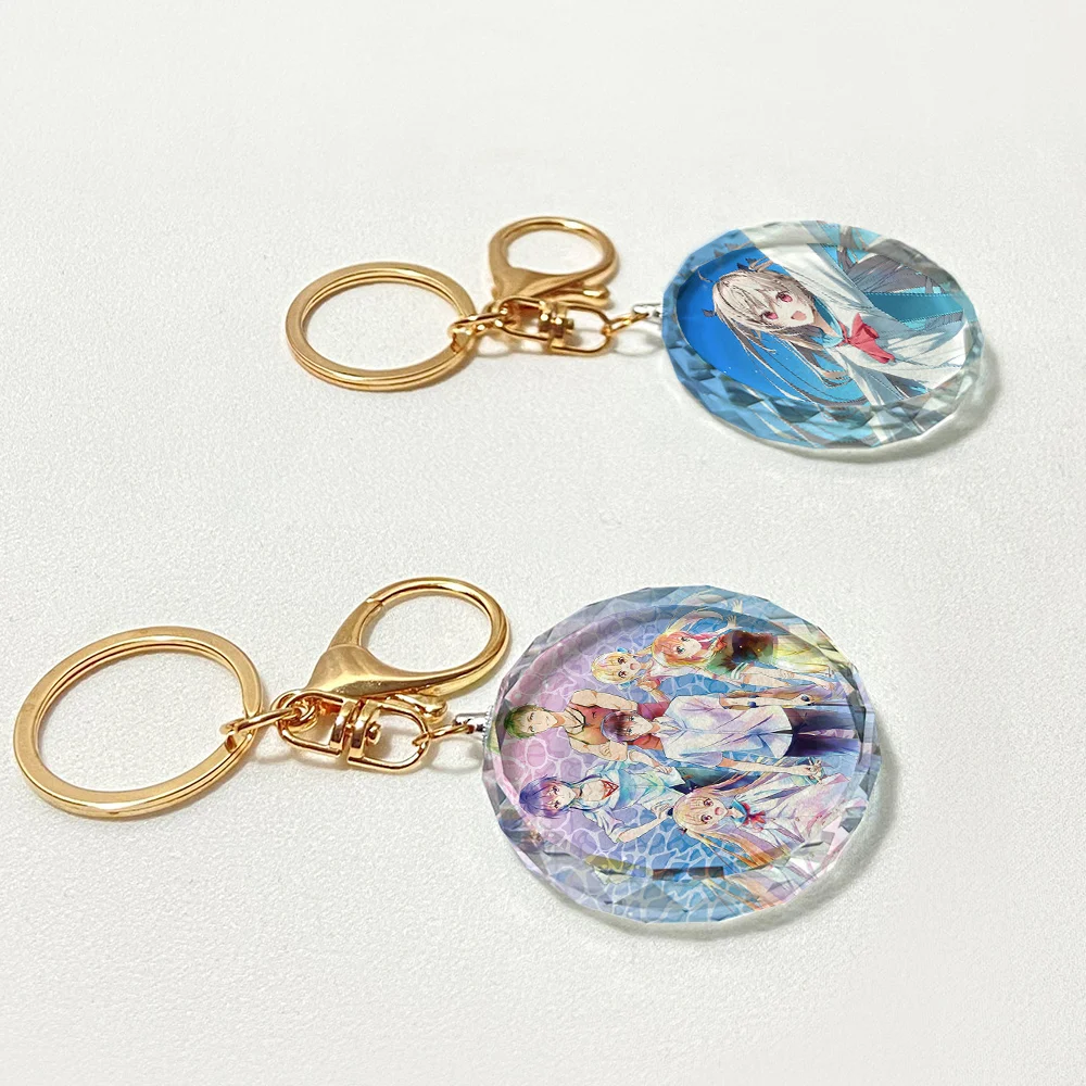 Anime ATRI My Dear Moments Ikaruga Natsuki Atori Crystal Figure Keychain Pendant Cosplay Charm Cartoon Keryring Christmas Gift