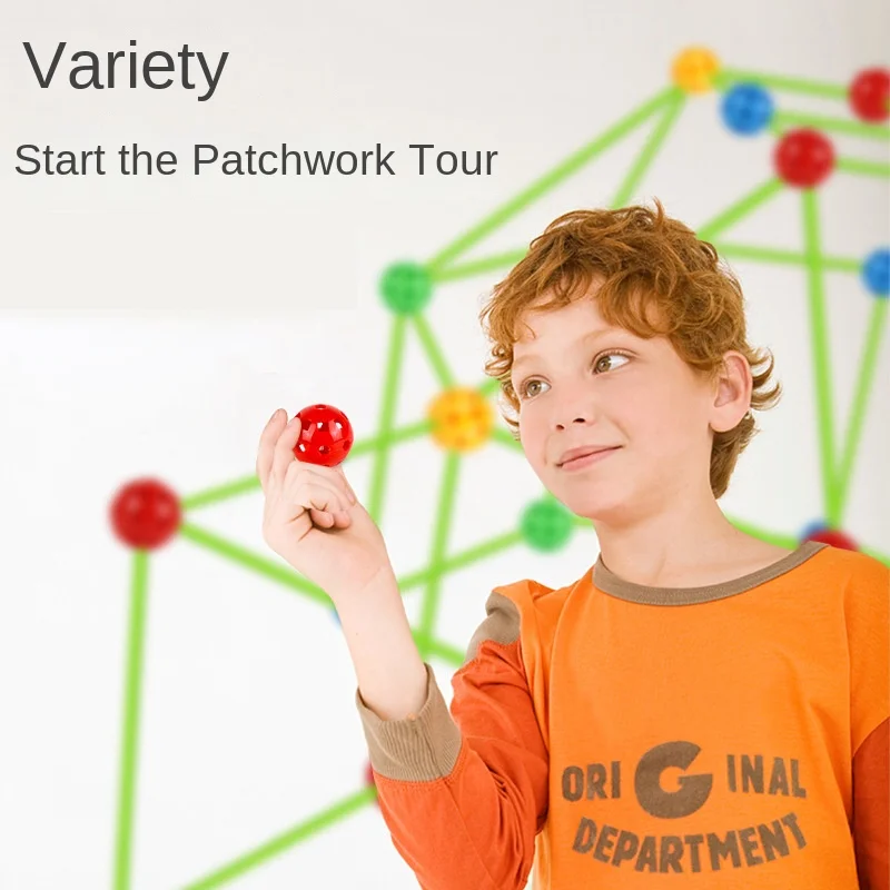 التعليمية DIY الأطفال داخلي الإبداعية البناء قلعة اللعب مجموعة الخيام بناء اللعب منازل الاطفال DIY خيمة اللعب #4