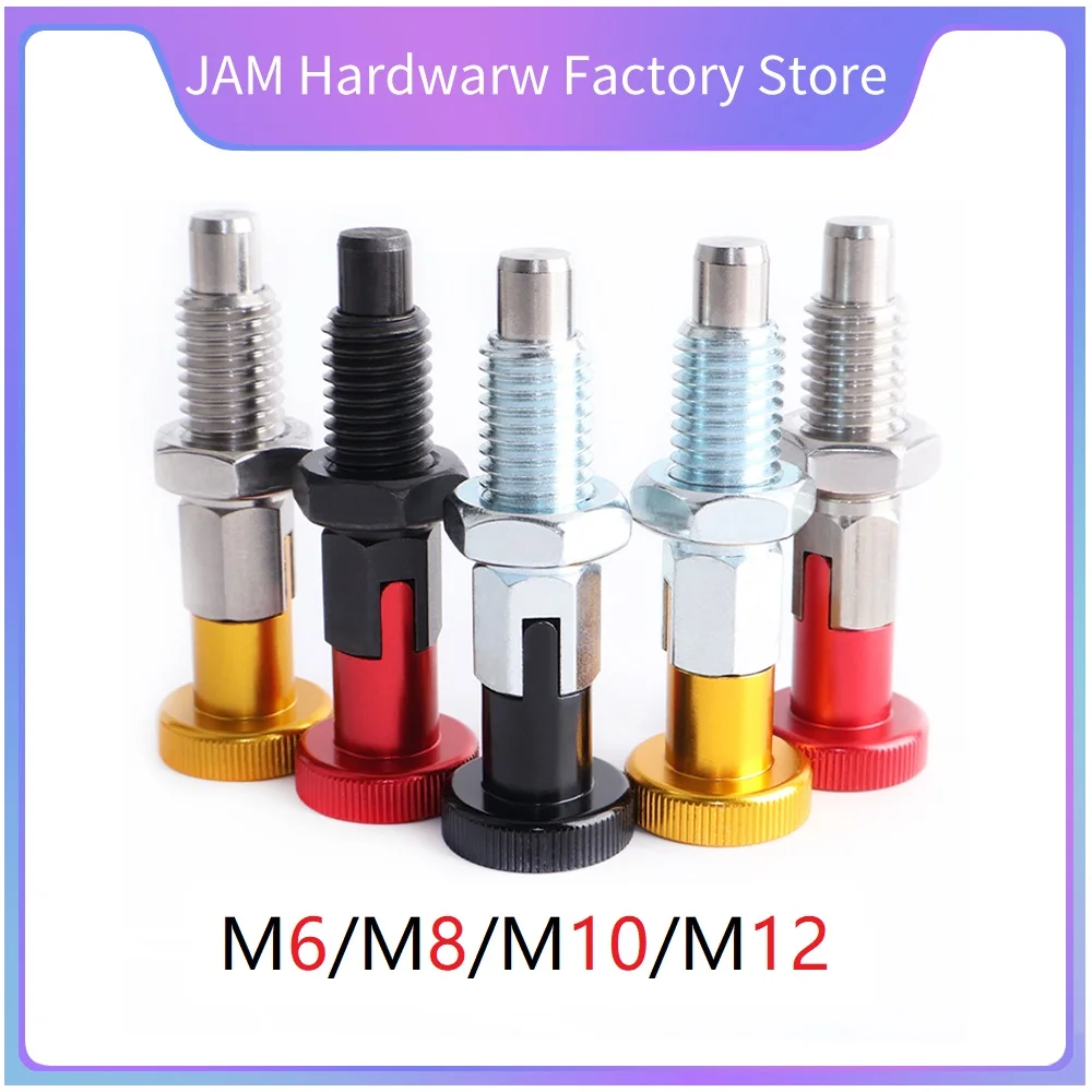 MJ217 M6/M8/M10/M12 Multifunction Spring Stop Indexing Pin Self Locking Reset Type Knob Plunger Indexing Bolt Positioning Pin