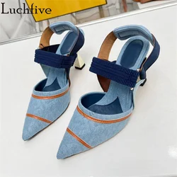 Pointy Wrap Toe Hihg Heel Sandals Women Sexy Runway Fashion Week Brand Sandals Ladies Summer Luxury Dress Party Shoes Mujer 2023