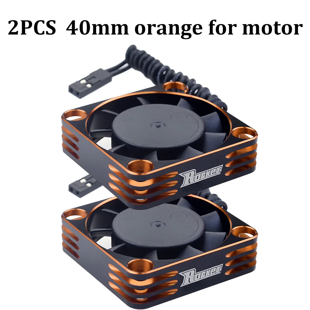 2 Stück SURPASS Rocket Kühlventilator 25mm 30mm 35mm 40mm 50mm Metall-Motorlüfter Wärmeableitungsventilatoren Abdeckung für 1/8 1/10 RC Auto Motor