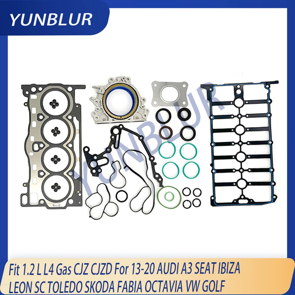 

Engine Parts Full Gasket Set Fit 1.2 L Gas CJZ CJZD For 13-20 AUDI A3 SEAT IBIZA LEON SC TOLEDO SKODA FABIA VW POLO GOLF BEETLE
