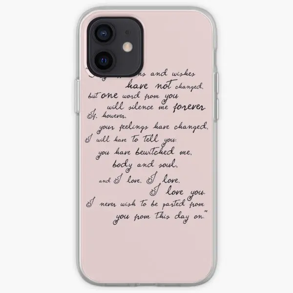 Pride And Prejudice Darcy Black Quote  Phone Case Customizable for iPhone 6 6S 7 8 Plus 11 12 13 14 Pro Max Mini X XS XR Max