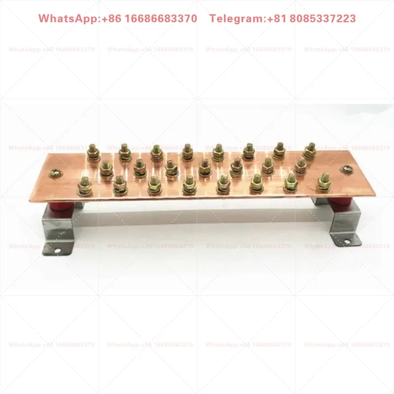 AAAN-5X50x300mm high quality Tinned Copper Grounding Busbar Equipotential Battery Link Bar Ground Bus customizable