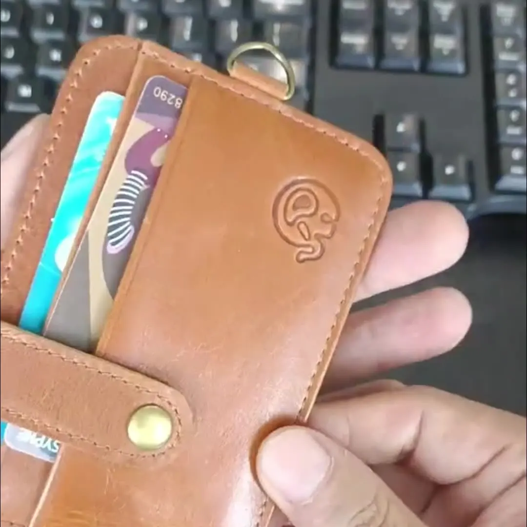 Portafoglio per Mini carte di credito in pelle retrò 2024 comodo portafoglio intelligente per uomo donna porta biglietti da visita porta carte di credito